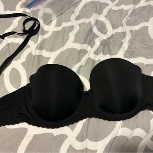 Aerie Black ShowOff Strapless push up bra